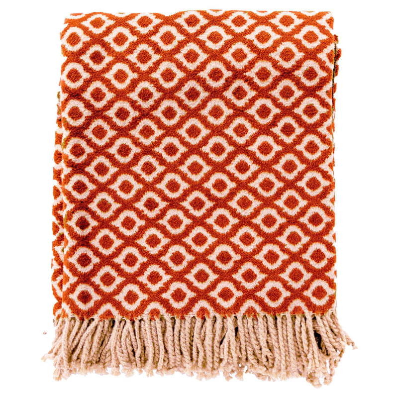 Hoii plaid Isabella 150x200 cm Potters Clay oranje-ROGON (wonen)-Bouwhof shop