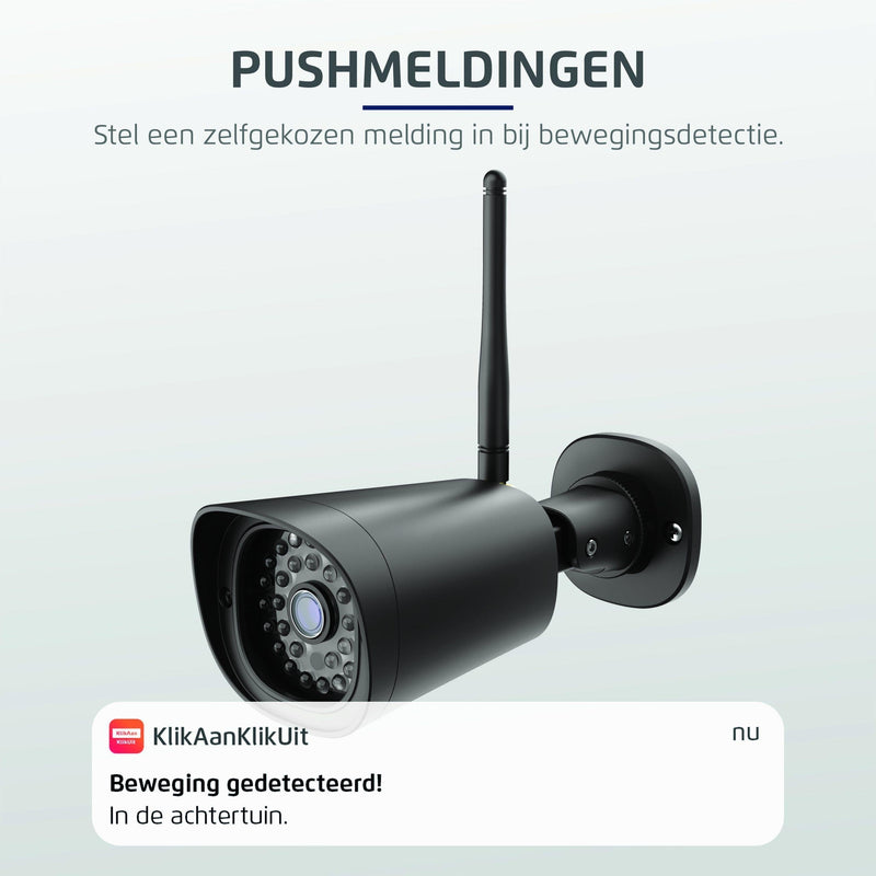 KlikAanKlikUit Slimme Wifi IP Beveiligingscamera voor buiten zwart IPCAM-3500-KLIKAANKLIKUIT / TRUST INT.-Bouwhof shop (6651536572592)