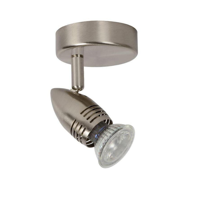 Lucide CARO-LED - Wandspot - Ø 9 cm - LED - GU10 - 1x5W 2700K - Mat chroom-LUCIDE-Bouwhof shop (6143429640368)