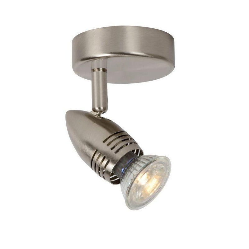 Lucide CARO-LED - Wandspot - Ø 9 cm - LED - GU10 - 1x5W 2700K - Mat chroom-LUCIDE-Bouwhof shop (6143429640368)