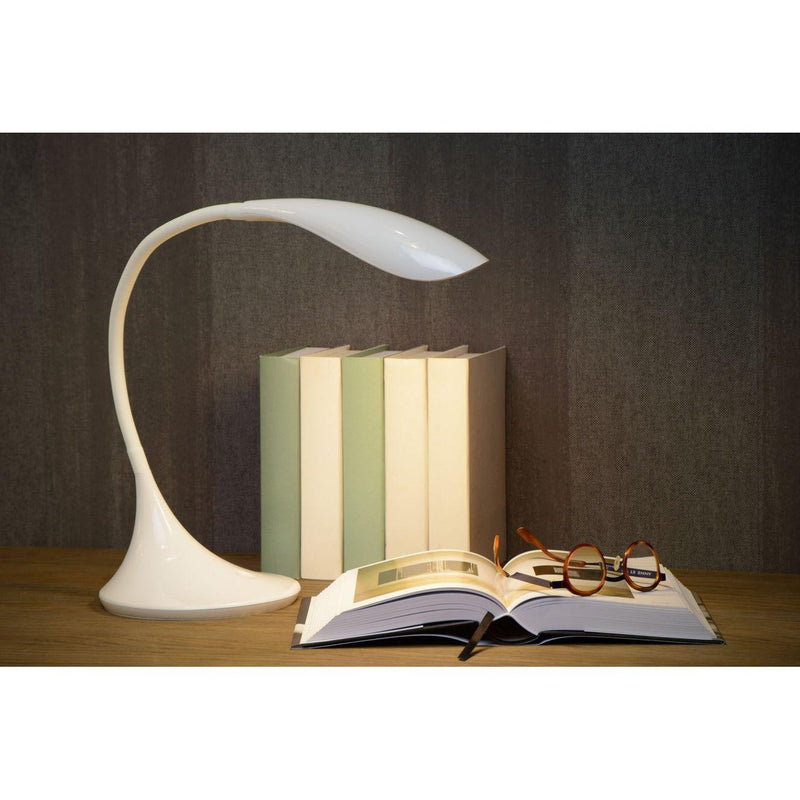 Lucide EMIL - Bureaulamp - Ø 17 cm - LED Dimb. - 1x4,5W 3000K - Wit-LUCIDE-Bouwhof shop (6143458148528)