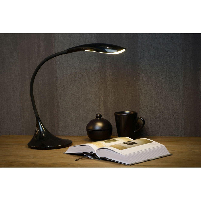 Lucide EMIL - Bureaulamp - Ø 17 cm - LED Dimb. - 1x4,5W 3000K - Zwart-LUCIDE-Bouwhof shop (6143458115760)