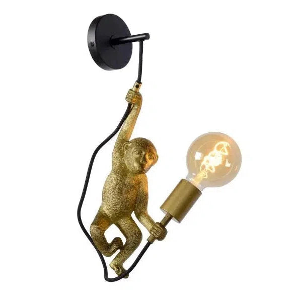 Lucide Extravaganza Chimp wandlamp 1xE27 zwart-LUCIDE (verlichting)-Bouwhof shop