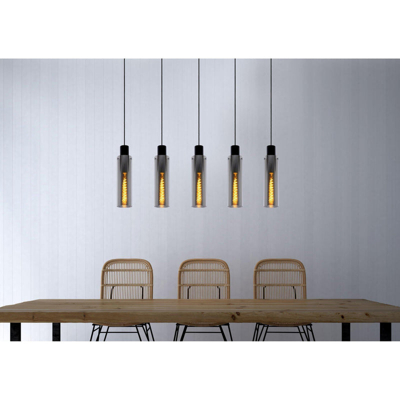 Lucide ORLANDO - Hanglamp - 5xE27 - Fumé-LUCIDE-Bouwhof shop (6606401044656)