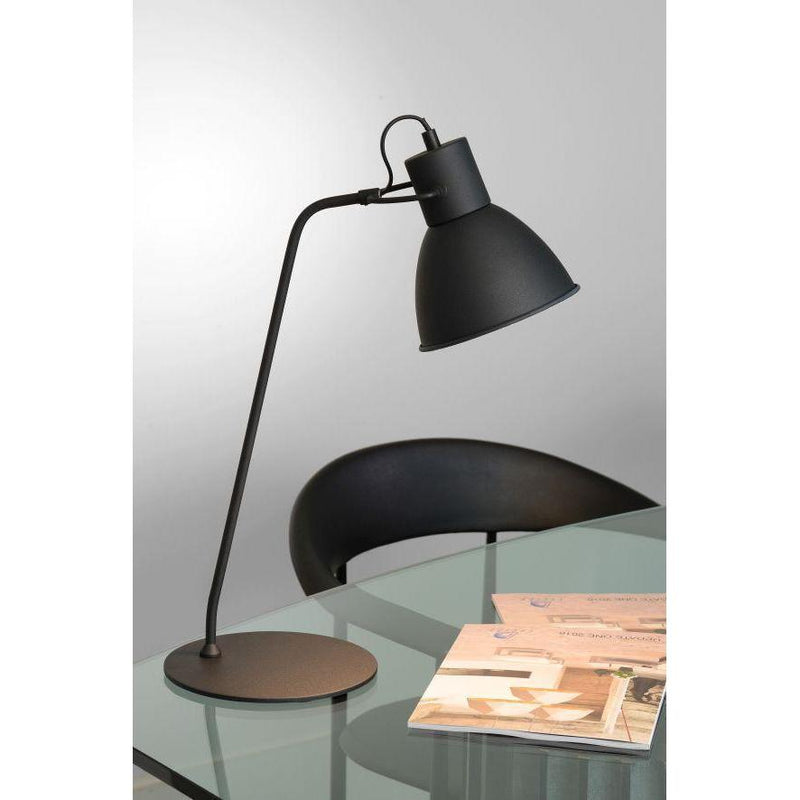 Lucide SHADI - Bureaulamp - Ø 20 cm - 1xE14 - Zwart-LUCIDE-Bouwhof shop (6143452283056)