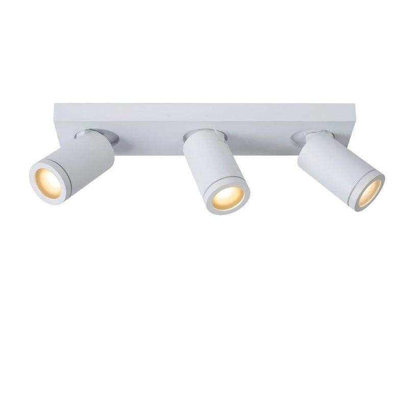 Lucide TAYLOR - Plafondspot Badkamer - LED Dim to warm - GU10 - 3x5W 2200K/3000K - IP44 - Wit-LUCIDE-Bouwhof shop (6143464472752)