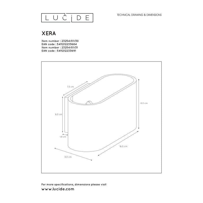 Lucide XERA - Wandlamp - 1xG9 - Zwart-LUCIDE-Bouwhof shop (6143450874032)