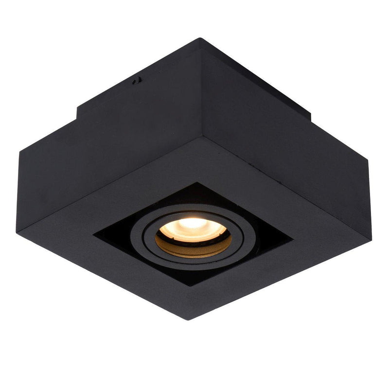 Lucide XIRAX - Plafondspot - LED Dim to warm - GU10 - 1x5W 2200K/3000K - Zwart-LUCIDE-Bouwhof shop (6143438422192)