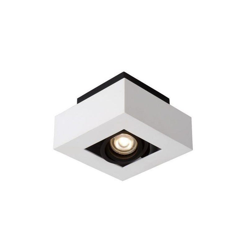 Lucide XIRAX - Plafondspot - LED Dim to warm - GU10 - 1x5W 2200K/3000K - Wit-LUCIDE-Bouwhof shop (6143438389424)