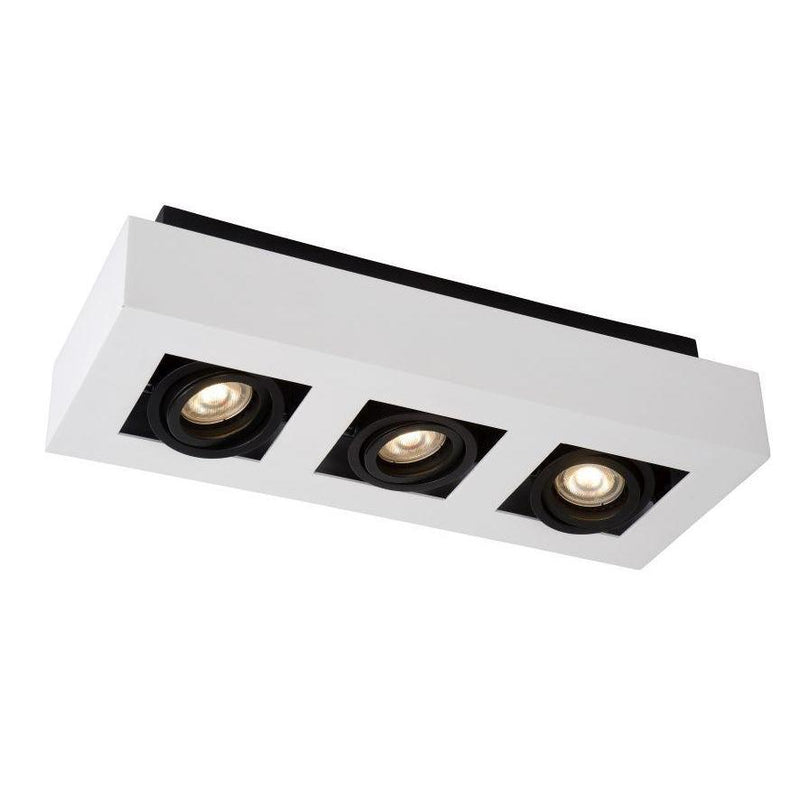 Lucide XIRAX - Plafondspot - LED Dim to warm - GU10 - 3x5W 2200K/3000K - Wit-LUCIDE-Bouwhof shop (6143429968048)