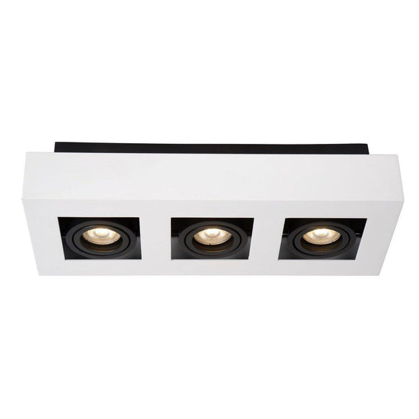 Lucide XIRAX - Plafondspot - LED Dim to warm - GU10 - 3x5W 2200K/3000K - Wit-LUCIDE-Bouwhof shop (6143429968048)