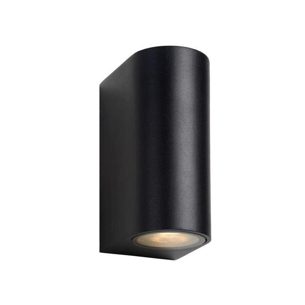 Lucide ZORA-LED - Wandspot Buiten - LED Dimb. - GU10 - 2x5W 3000K - IP44 - Zwart-LUCIDE-Bouwhof shop (6143432130736)