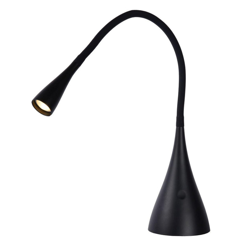 Lucide ZOZY - Bureaulamp - LED Dimb. - 1x3W 3000K - 3 StepDim - Zwart-LUCIDE-Bouwhof shop (6143465226416)