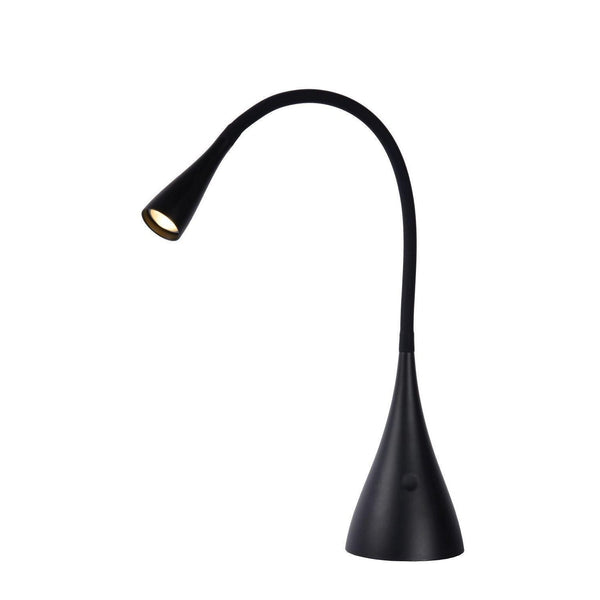 Lucide ZOZY - Bureaulamp - LED Dimb. - 1x3W 3000K - 3 StepDim - Zwart-LUCIDE-Bouwhof shop (6143465226416)