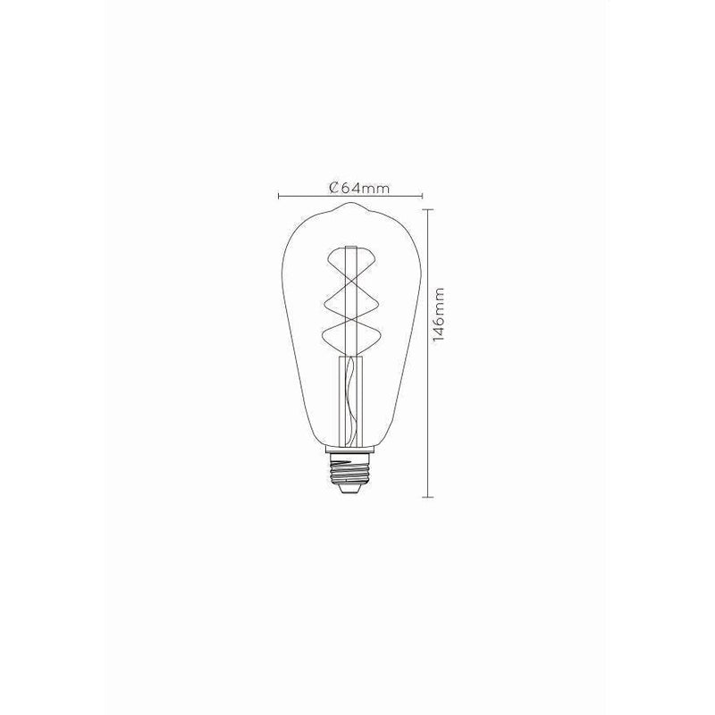 Lucide filament lamp buiten - ø 6.4 Cm - led - e27 - 1x4w 2200k - amber-LUCIDE-Bouwhof shop (6143430394032)