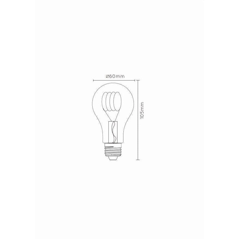 Lucide filament lamp - ø 6 cm - led dimbaar - e27 - 1x5w 2200k - amber-LUCIDE-Bouwhof shop (6143433081008)