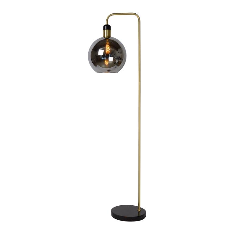 Lucide julius vloerlamp - ø 28 cm - 1xe27 - fumé-LUCIDE-Bouwhof shop (6791388332208)