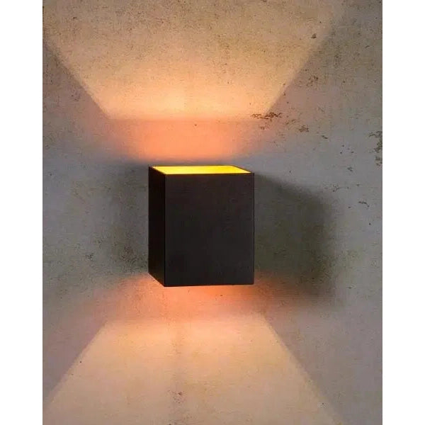 Lucide wandlamp Xera, zwart, vierkant (6143465357488)