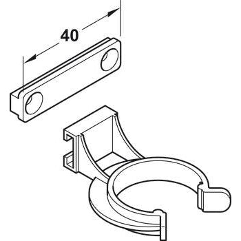 Plintclip + houder opschroefbaar wit?-HAFELE NEDERLAND B.V.-Bouwhof shop