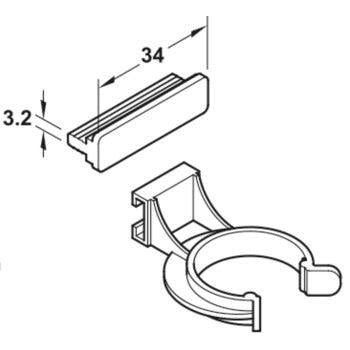 Plintclip + houder opschroefbaar wit?-HAFELE NEDERLAND B.V.-Bouwhof shop