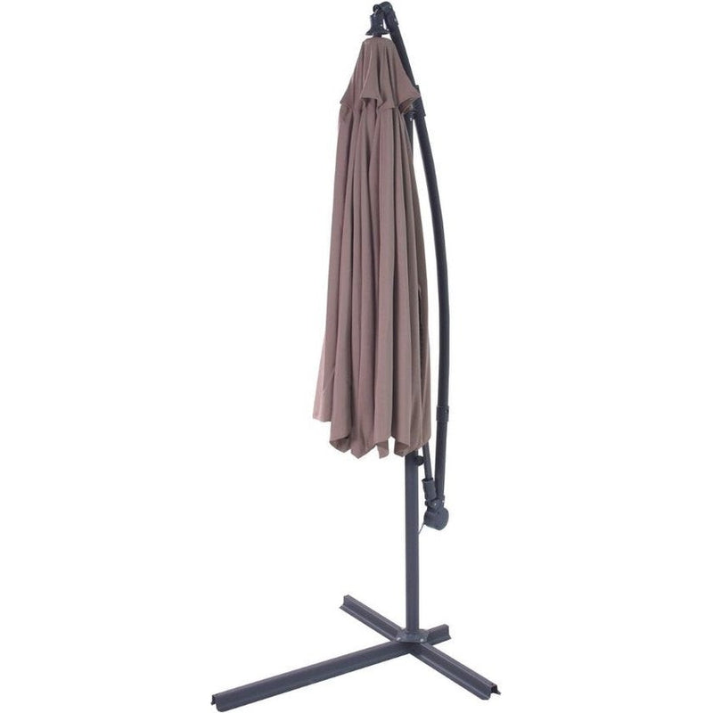 SenS-Line Menorca - parasol met taupe doek en antraciet frame, Ø 3 meter-SENS-LINE-Bouwhof shop