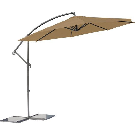 SenS-Line Menorca - parasol met taupe doek en antraciet frame, Ø 3 meter-SENS-LINE-Bouwhof shop