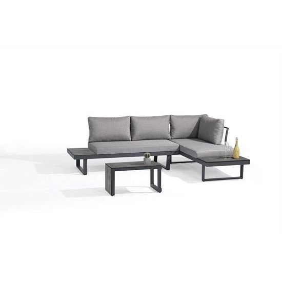 SenS-Line Paros - multifunctionele loungeset, antraciet frame, grijze kussens-SENS-LINE-Bouwhof shop