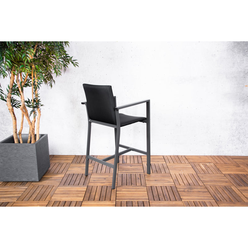 SenS-Line Verona - zwarte tuinbarstoel met armleuningen, aluminium-SENS-LINE-Bouwhof shop