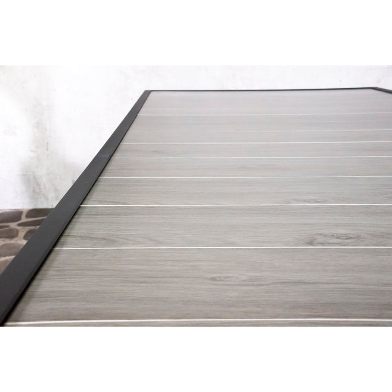 Sens-Line Verona - hoge bartafel tuin, antraciet frame, grijs hout look tafelblad, 155 cm-SENS-LINE-Bouwhof shop