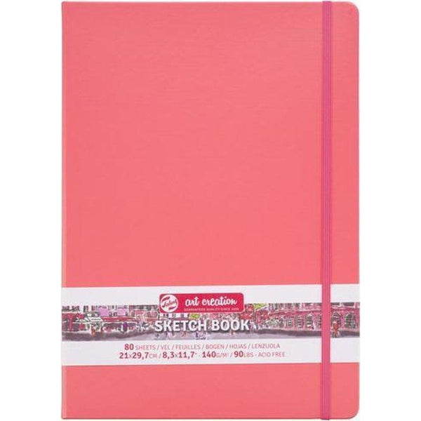 Talens Art Creation Schetsboek Coral Red 21 x 30 cm. 140 g. 80 pagina's-KONINKLIJKE TALENS B.V.-Bouwhof shop (6691000680624)