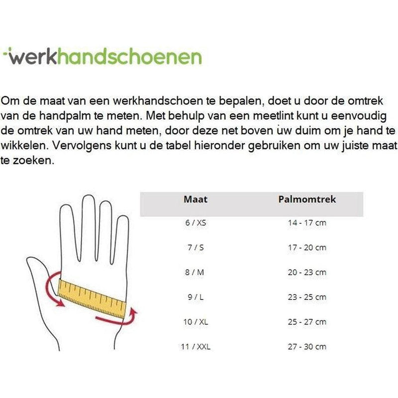 Werkhandschoenen keperdoek 10 inch pvc nopjes. 65Gr ce (6147887956144)