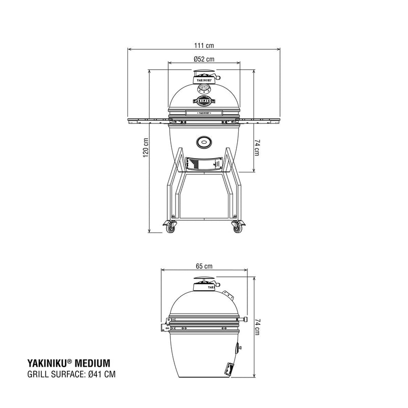 Yakiniku medium Kamado grill incl. onderstel en zijtafels-YAKINIKU GRILL-Bouwhof shop