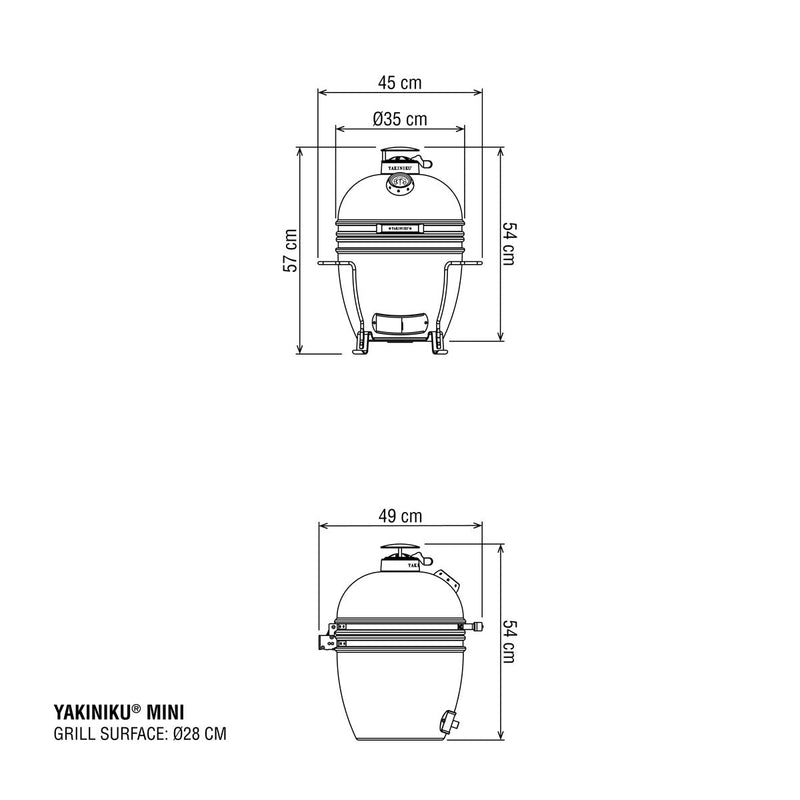 Yakiniku mini Kamado grill incl. draagbaar onderstel-YAKINIKU GRILL-Bouwhof shop