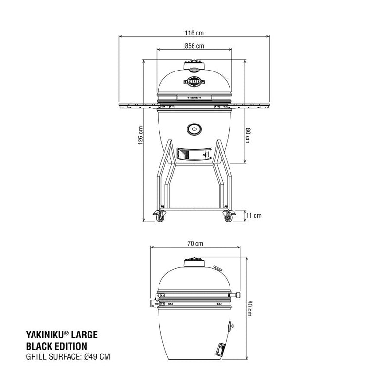 Yakiniku grote kamado basic, black edition-YAKINIKU GRILL-Bouwhof shop