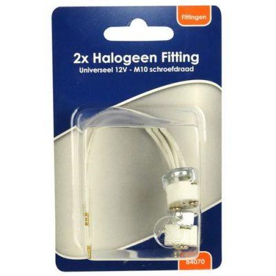 2X HALOGEEN FITTING 12V + M10 SCHROE-BESLI (installatie)-Bouwhof shop (6180745740464)