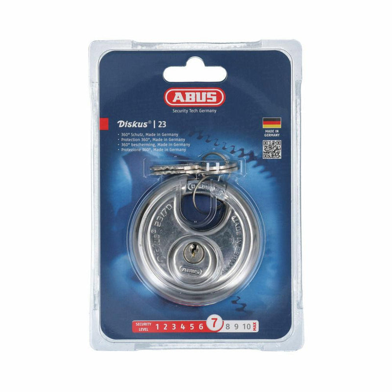 Abus Hangslot Discus rvs 23 70mm (6657270841520)