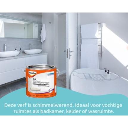 Alabastine 2in1 muurverf badkamer & keukenverf 2.5 Liter-AKZO NOBEL COATINGS (verf & behang)-Bouwhof shop (6135161913520)