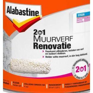 Alabastine 2in1 muurverf renovatie 2.5Ltr-AKZO NOBEL COATINGS (verf & behang)-Bouwhof shop (6581354856624)