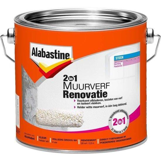 ALABASTINE 2IN1 MUURVERF RENOVATIE 2.5LTR-AKZO NOBEL COATINGS (verf & behang)-Bouwhof shop (6581354856624)