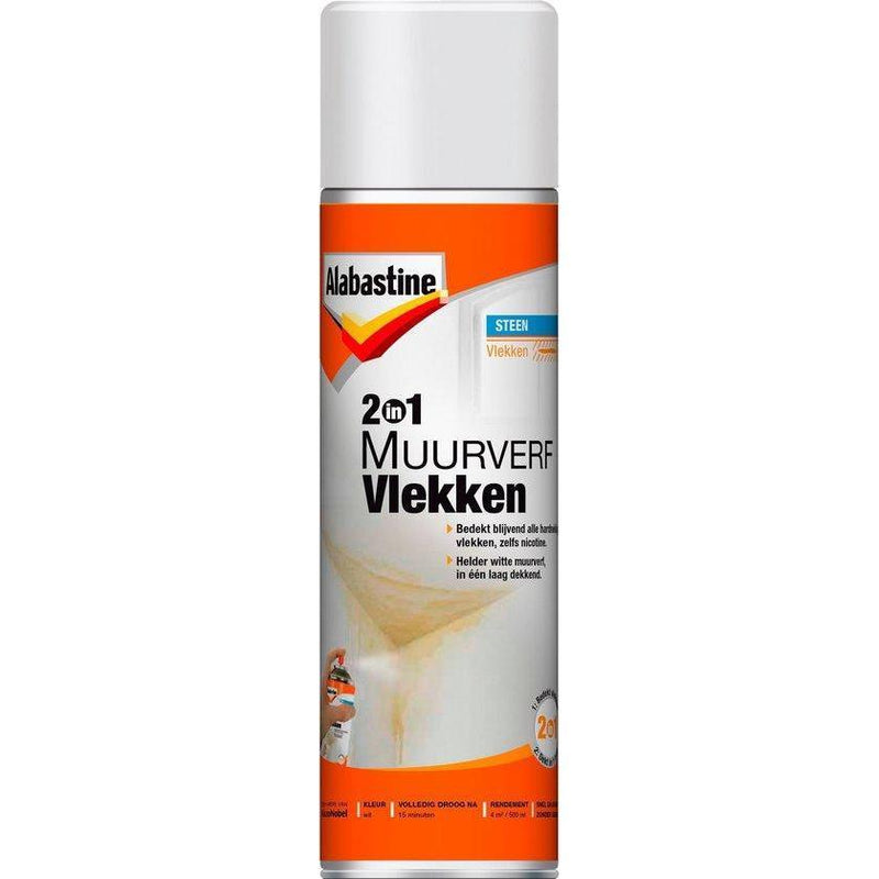 Alabastine 2in1 muurverf vlekken 500 ml.-AKZO NOBEL COATINGS (verf & behang)-Bouwhof shop (6627244802224)