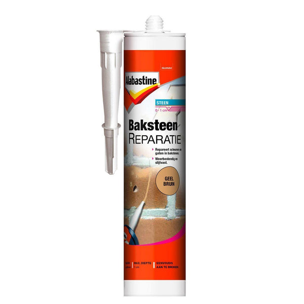 ALABASTINE BAKSTEENREPARATIE GEEL-BRUIN 310ML-AKZO NOBEL COATINGS (verf & behang)-Bouwhof shop (6169033179312)