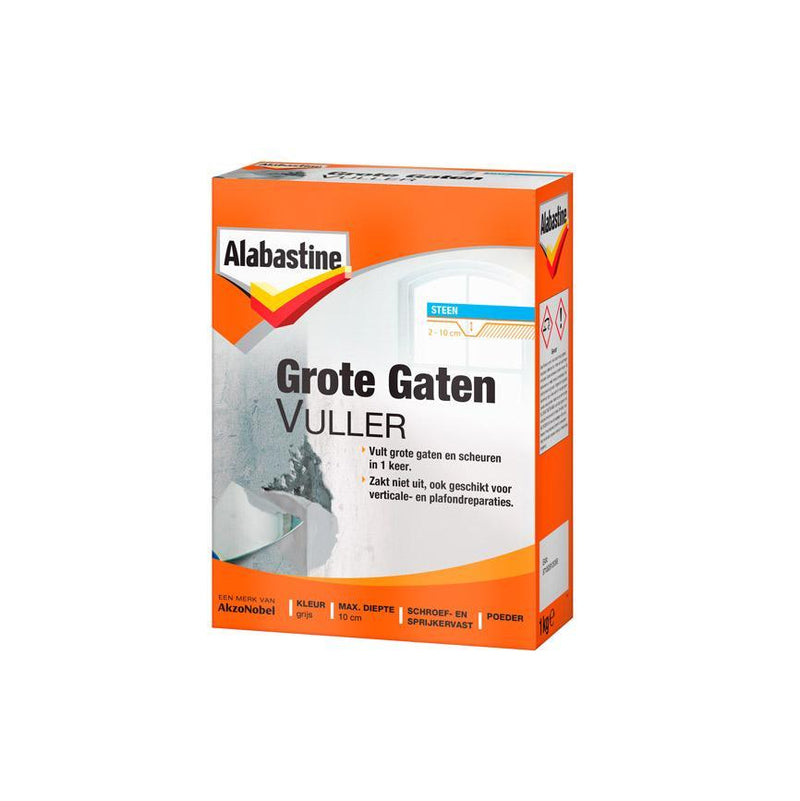 ALABASTINE GROTE GATEN VULLER POEDER 1KG-AKZO NOBEL COATINGS (verf & behang)-Bouwhof shop (6169032655024)