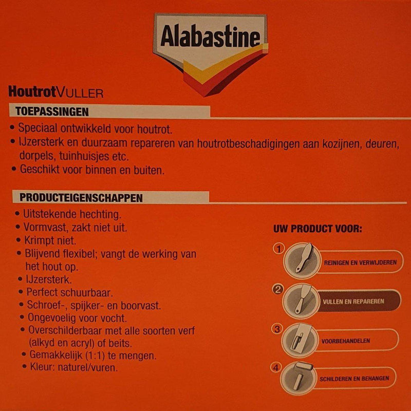 Alabastine houtrot reparatieset 500gr (6169032425648)