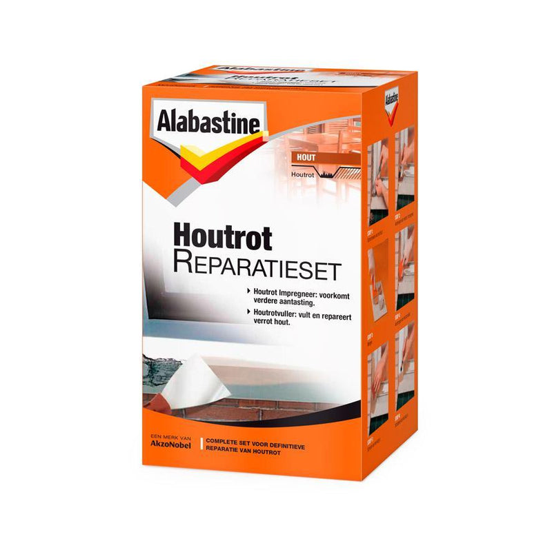 ALABASTINE HOUTROT REPARATIESET 500GR-AKZO NOBEL COATINGS (verf & behang)-Bouwhof shop (6169032425648)