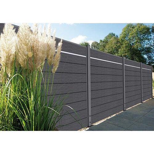 Aluminium paal 8.4x8.4x185 cm. antraciet-WOODVISION [BO]-Bouwhof shop