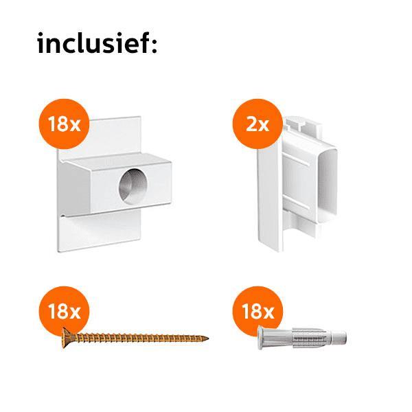 Artiteq PHS click rail compleet wit 600cm 3pp-SCHADEBO [BO]-Bouwhof shop (6657229455536)