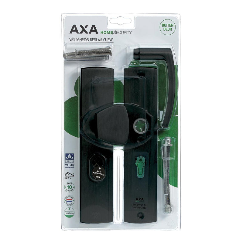 Axa veiligheidsbeslag Curve S-knop + blok PC55 zwart-NAUTA-Bouwhof shop