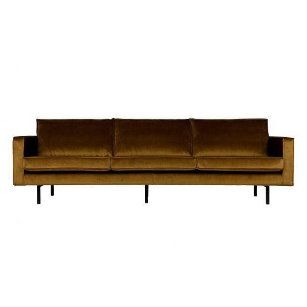 BEPUREHOME RODEO BANK 3-ZITS VELVET HONING GEEL-DE EEKHOORN [BO]-Bouwhof shop (6581350695088)