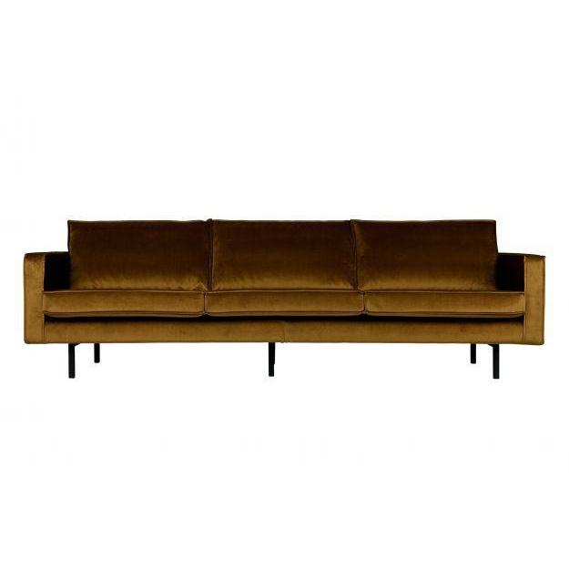 BEPUREHOME RODEO BANK 3-ZITS VELVET HONING GEEL-DE EEKHOORN [BO]-Bouwhof shop (6581350695088)