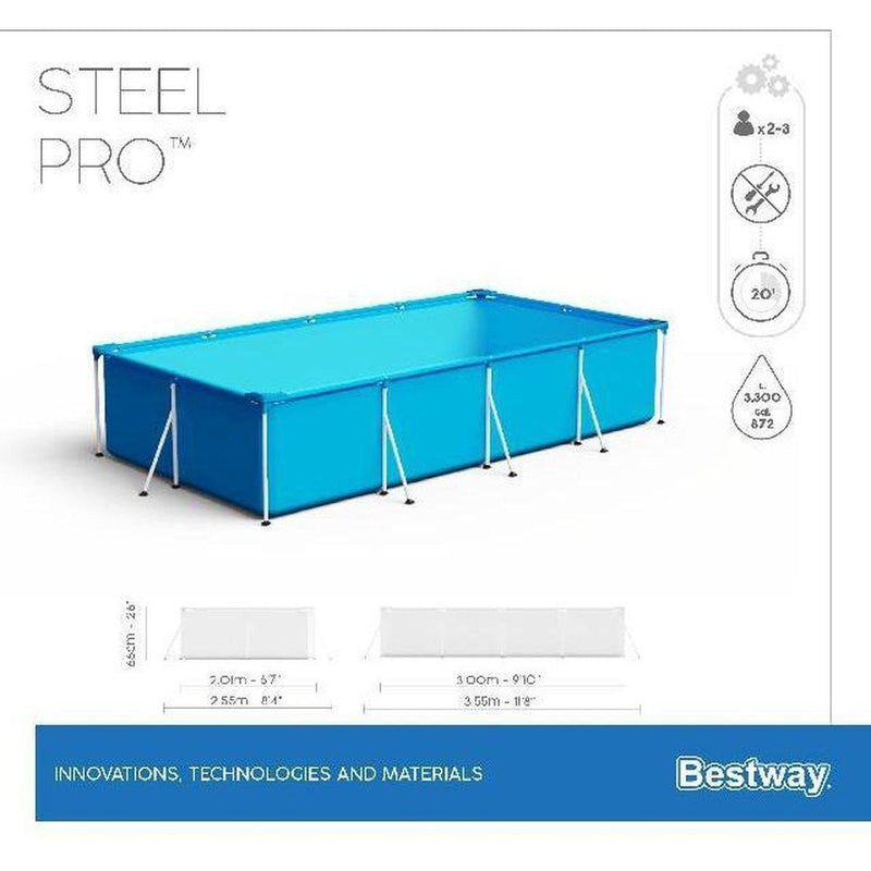 Bestway zwembad steel pro set rechthoek 300-AQUA-FUN | ALPC-Bouwhof shop (6751837290672)